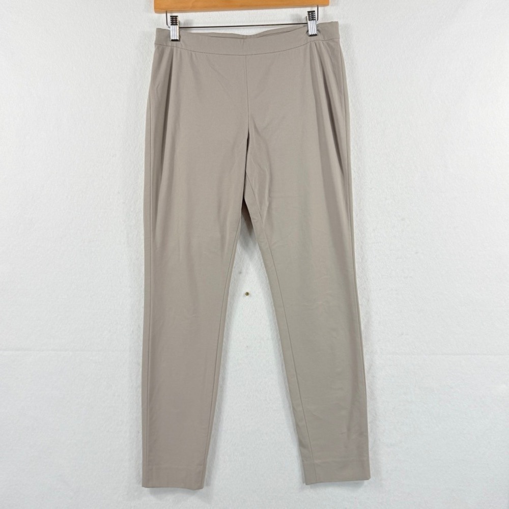 Lafayette 148 New York Murray Slim Ankle Pants Womens Small Tan Stretch Chic